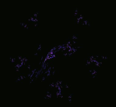 Mor Soyut Fraktal. Fantezi fraktal doku. Dijital sanat. 3D render. Oluşturulan bilgisayar görüntü