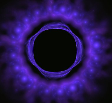 Mor fraktal daire küre. Fantezi fraktal doku. Dijital sanat. 3D render. Oluşturulan bilgisayar görüntü