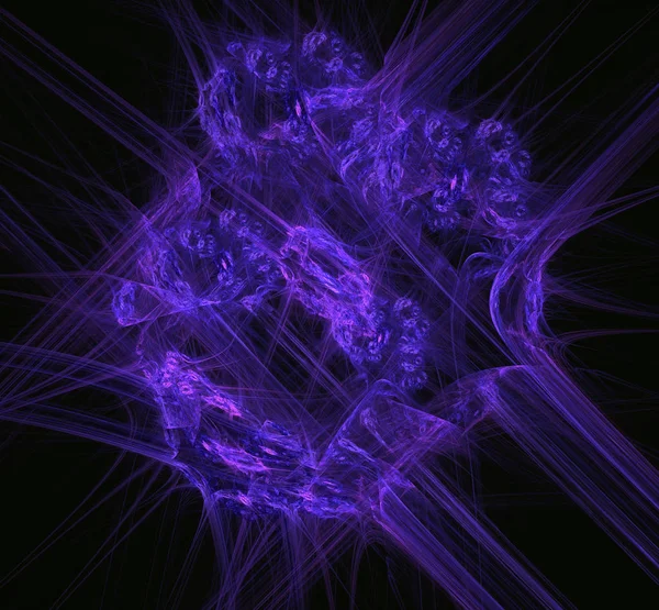 紫フラクタル円球 ファンタジー フラクタル テクスチャです デジタル アート レンダリング コンピューター生成画像 — ストック写真