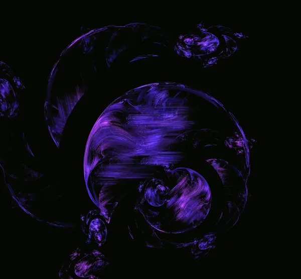紫フラクタル円球 ファンタジー フラクタル テクスチャです デジタル アート レンダリング コンピューター生成画像 — ストック写真