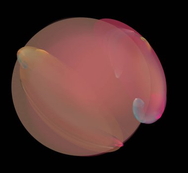 Kahverengi fraktal daire küre. Fantezi fraktal doku. Dijital sanat. 3D render. Oluşturulan bilgisayar görüntü