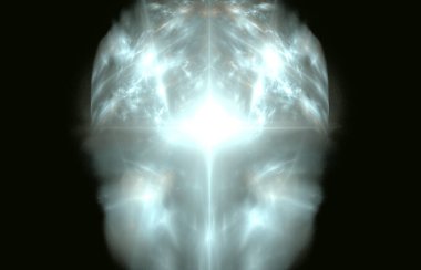 Absract parlayan desen fraktal. Fantezi fraktal doku. Dijital sanat. 3D render. Oluşturulan bilgisayar görüntü.