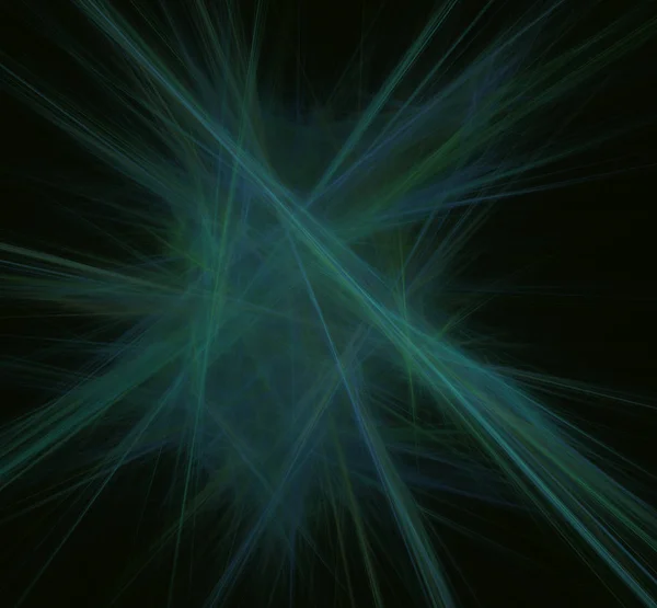 Linii Fractale Verzi Albastre Fantezie Textură Fractală Artă Digitală Redare — Fotografie, imagine de stoc