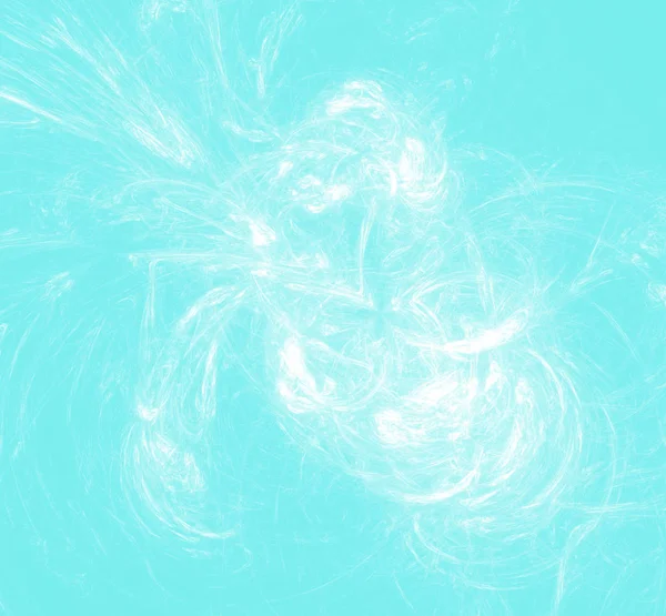 Padrão Fractal Branco Fundo Azul Textura Fractal Fantasia Arte Digital — Fotografia de Stock