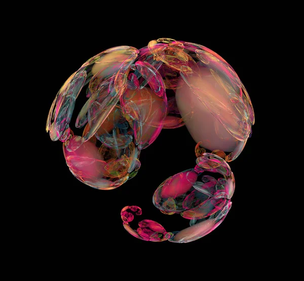 Brown fractal circle sphere. Fantasy fractal texture. Digital art. 3D rendering. Computer generated image