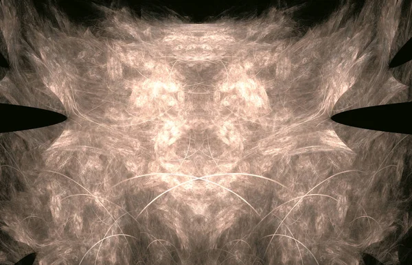 White pattern on black background. Fantasy fractal texture. Digital art. 3D rendering. Computer generated image