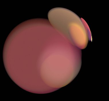 Kahverengi fraktal daire küre. Fantezi fraktal doku. Dijital sanat. 3D render. Oluşturulan bilgisayar görüntü