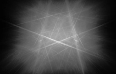 Siyah arka plan üzerine beyaz fracatal satırları. Fantezi fraktal doku. Dijital sanat. 3D render. Oluşturulan bilgisayar görüntü.