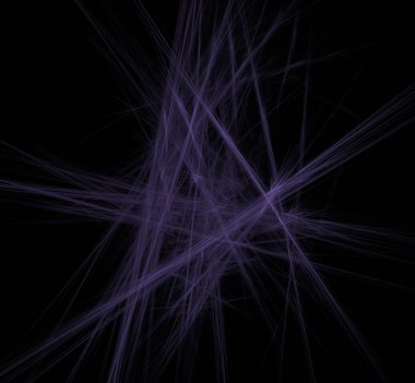 Menekşe Soyut Fraktal siyah arka plan üzerinde çizim. Fantezi fraktal doku. Dijital sanat. 3D render. Oluşturulan bilgisayar görüntü