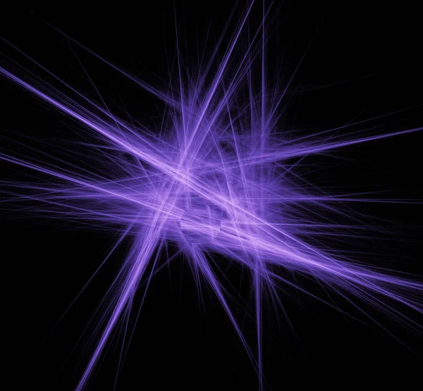 Violet lines fractal on black background. Fantasy fractal texture. Digital art. 3D rendering. Computer generated image.