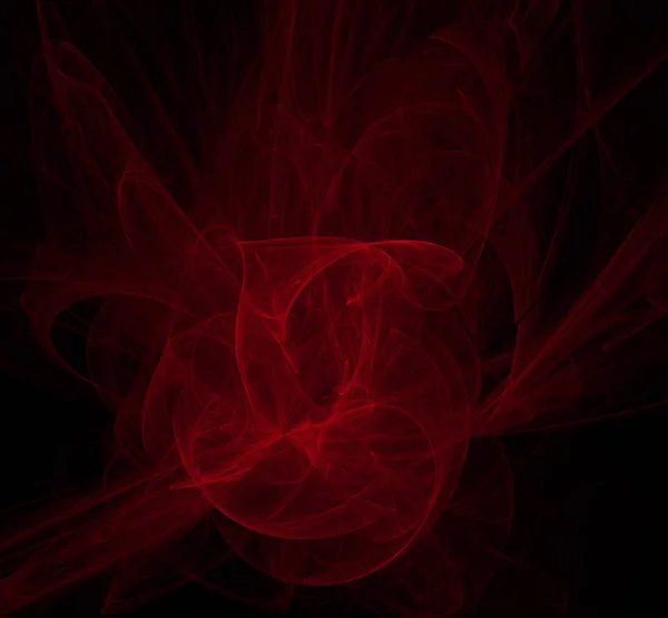 Abstracto Rojo Sobre Fondo Negro Textura Fractal Fantasía Arte Digital —  Fotos de Stock