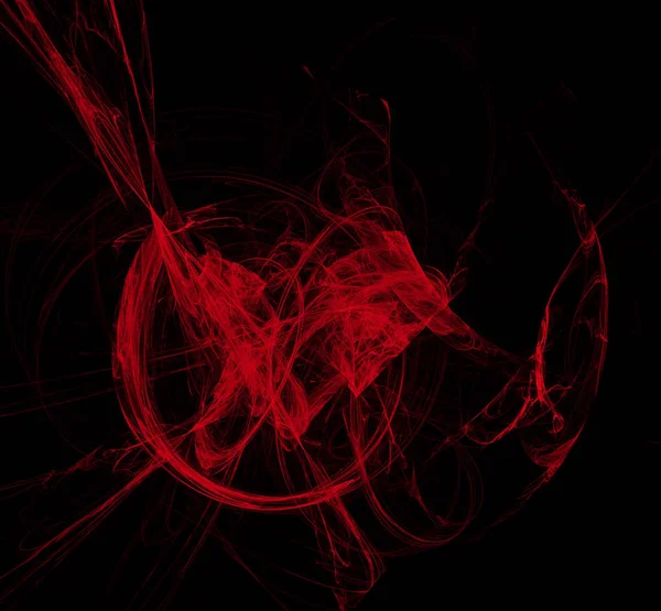 Red abstract on black background. Fantasy fractal texture. Digital art. 3D rendering. Computer generated image