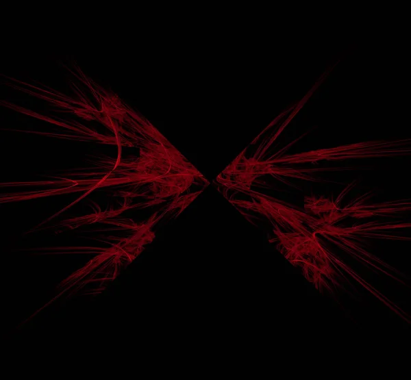 Rotes Illustrationsmuster Auf Schwarzem Hintergrund Fantasie Fraktale Textur Digitale Kunst — Stockfoto