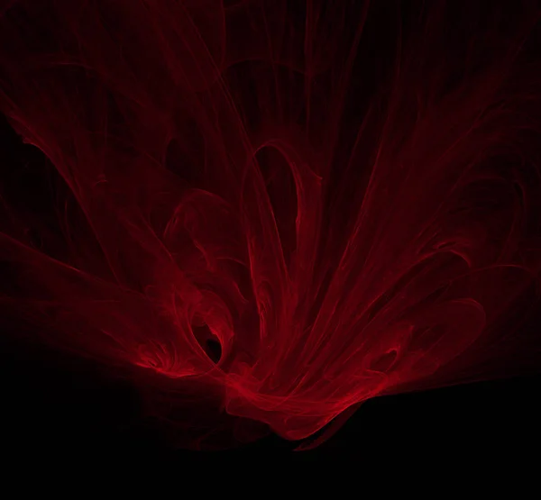 Red abstract on black background. Fantasy fractal texture. Digital art. 3D rendering. Computer generated image