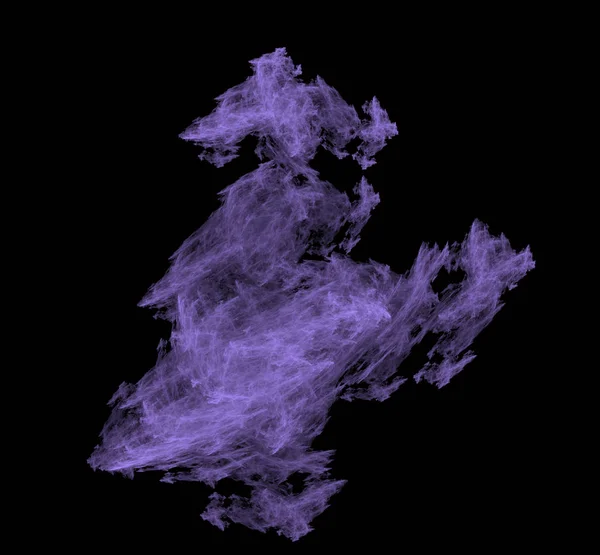 黒の背景に紫の抽象的なフラクタル パターン ファンタジー フラクタル テクスチャです デジタル アート レンダリング コンピューター生成画像 — ストック写真