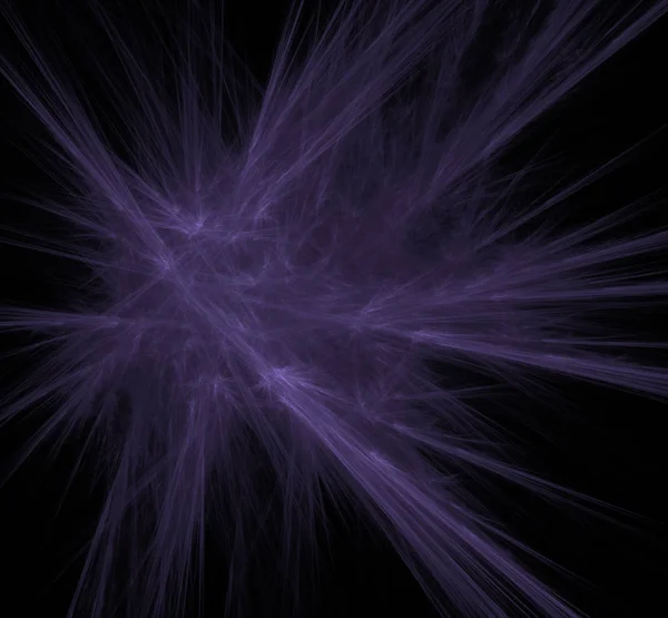 Violet lines fractal on black background. Fantasy fractal texture. Digital art. 3D rendering. Computer generated image.