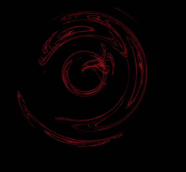 黑色背景上的红色球体图案 幻想分形纹理 数字艺术 计算机生成的图像 — 图库照片