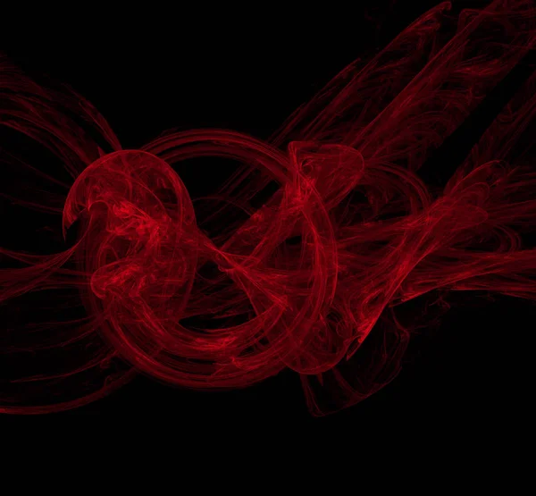 Fekete Háttér Piros Gömb Mintával Fantasy Fraktál Textúra Digitális Művészet — Stock Fotó