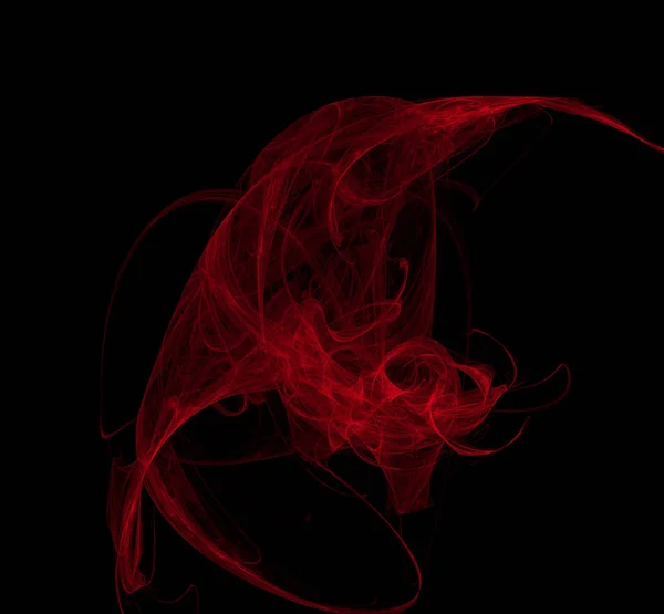 Piros Fraktál Fekete Háttér Fantasy Fraktál Textúra Digitális Művészet Leképezést — Stock Fotó