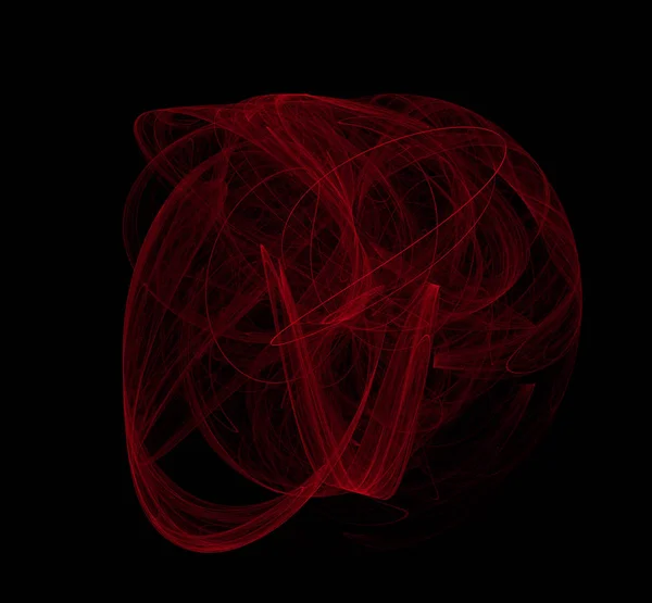Red fractal on black background. Fantasy fractal texture. Digital art. 3D rendering. Computer generated image