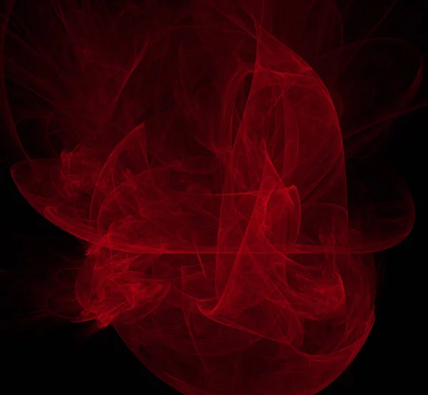 Červené Fraktální Černém Pozadí Fantazie Fraktální Strukturu Digitální Umění Vykreslování — Stock fotografie