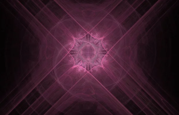 Patrón Fractal Abstracto Púrpura Sobre Fondo Negro Textura Fractal Fantasía — Foto de Stock