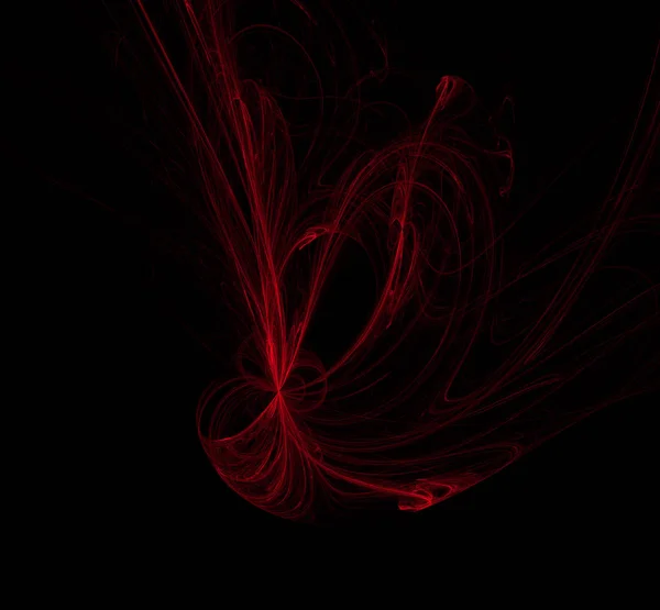 Red pattern on black background. Fantasy fractal texture. Digital art. 3D rendering. Computer generated image