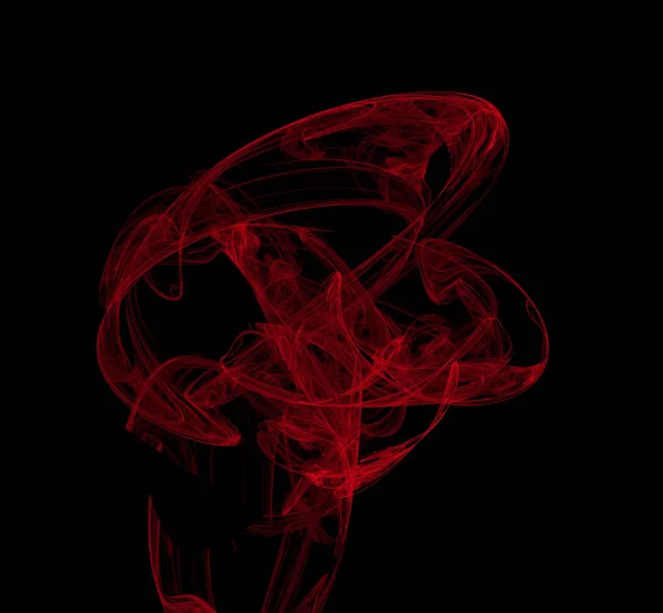 Red pattern on black background. Fantasy fractal texture. Digital art. 3D rendering. Computer generated image