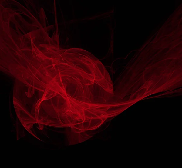 Red pattern on black background. Fantasy fractal texture. Digital art. 3D rendering. Computer generated image