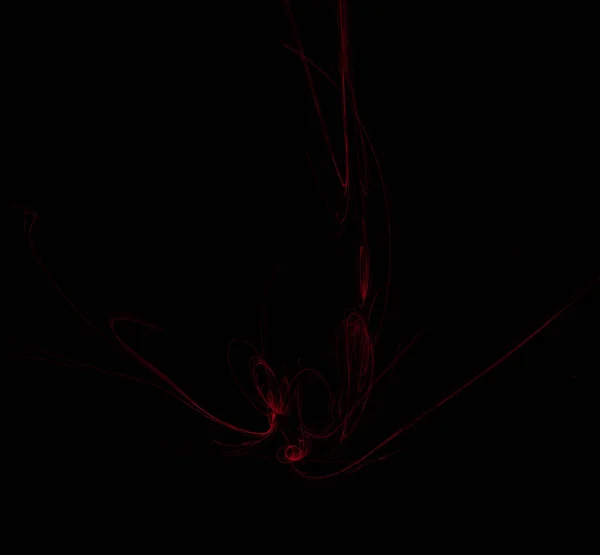 Red particles fractal on black background. Fantasy fractal texture. Digital art. 3D rendering. Computer generated image