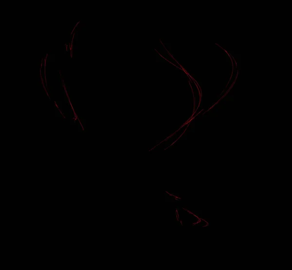 Червоні Частинки Фрактальні Чорному Тлі Фантастична Фрактальна Текстура Цифрове Мистецтво — стокове фото