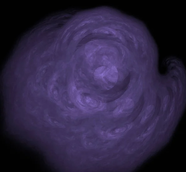 Violet abstract fractal on black background. Fantasy fractal texture. Digital art. 3D rendering. Computer generated image.