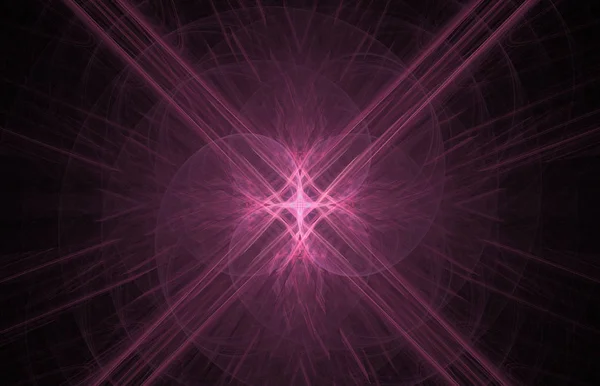 Purple abstract fractal pattern on black background. Fantasy fractal texture. Digital art. 3D rendering. Computer generated image