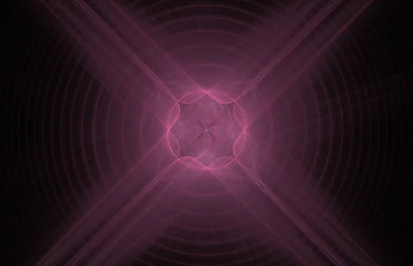 Purple abstract fractal pattern on black background. Fantasy fractal texture. Digital art. 3D rendering. Computer generated image