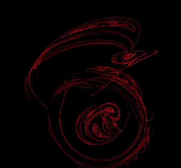 Rotes Abstraktes Fraktal Auf Schwarzem Hintergrund Fantasie Fraktale Textur Digitale — Stockfoto