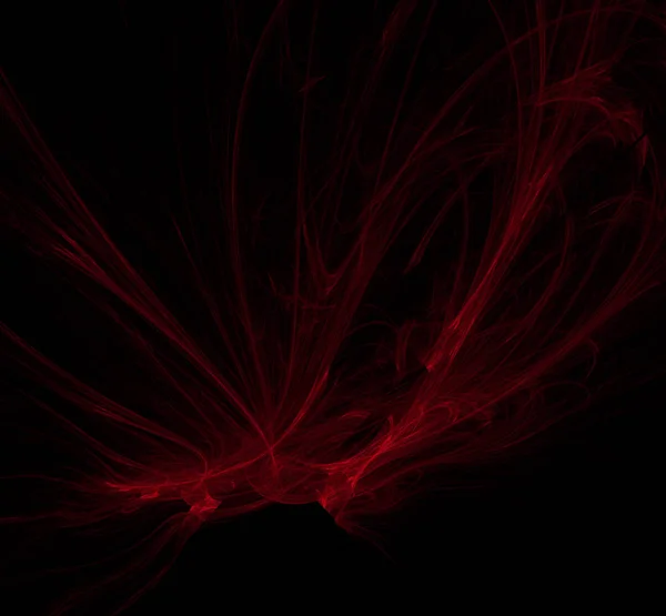 Červený Mák Fraktální Černém Pozadí Fantazie Fraktální Strukturu Digitální Umění Stock Fotografie