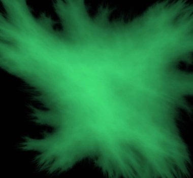 UFO yeşil fraktal arka plan bulanık. Fantezi fraktal doku. Dijital sanat. 3D render. Oluşturulan bilgisayar görüntü