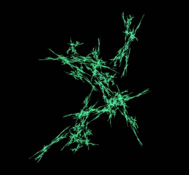 UFO yeşil fraktal desen arka plan. Fantezi fraktal doku. Dijital sanat. 3D render. Oluşturulan bilgisayar görüntü