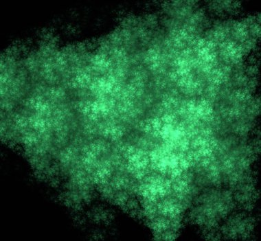 UFO yeşil fraktal arka plan bulanık. Fantezi fraktal doku. Dijital sanat. 3D render. Oluşturulan bilgisayar görüntü