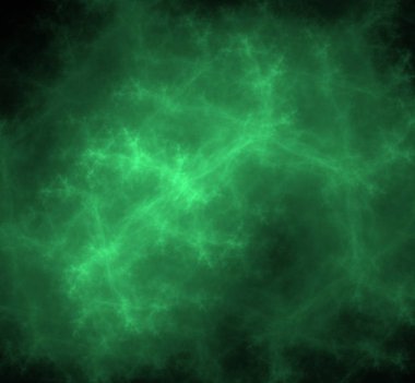 UFO yeşil fraktal arka plan bulanık. Fantezi fraktal doku. Dijital sanat. 3D render. Oluşturulan bilgisayar görüntü