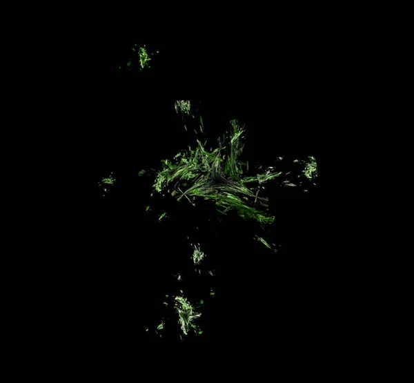 Zelený Bílý Abstraktní Vzor Pozadí Fantazie Fraktální Strukturu Digitální Umění — Stock fotografie