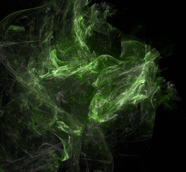 Green white fractal background. Fantasy fractal texture. Digital art. 3D rendering. Computer generated image