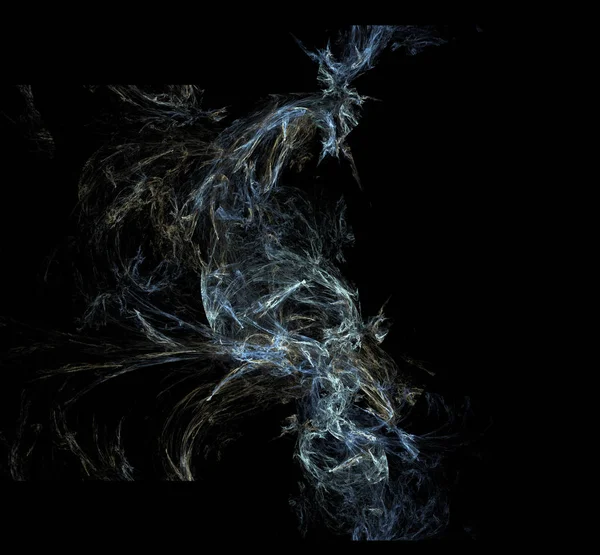 Fehér Kék Fractal Szürke Háttér Fantasy Fraktál Textúra Digitális Művészet — Stock Fotó
