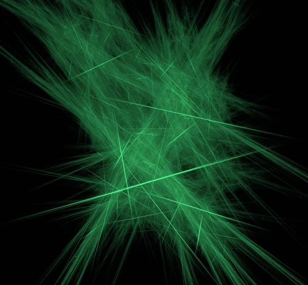 UFO yeşil çizgiler fraktal arka plan. Fantezi fraktal doku. Dijital sanat. 3D render. Oluşturulan bilgisayar görüntü