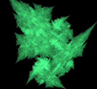 UFO yeşil fraktal arka plan bulanık. Fantezi fraktal doku. Dijital sanat. 3D render. Oluşturulan bilgisayar görüntü