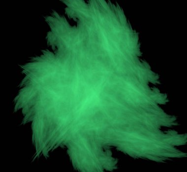 UFO yeşil fraktal arka plan bulanık. Fantezi fraktal doku. Dijital sanat. 3D render. Oluşturulan bilgisayar görüntü