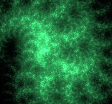 UFO yeşil fraktal arka plan bulanık. Fantezi fraktal doku. Dijital sanat. 3D render. Oluşturulan bilgisayar görüntü