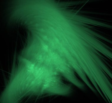 UFO yeşil fraktal arka plan soyut. Fantezi fraktal doku. Dijital sanat. 3D render. Oluşturulan bilgisayar görüntü