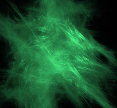 UFO yeşil fraktal arka plan bulanık. Fantezi fraktal doku. Dijital sanat. 3D render. Oluşturulan bilgisayar görüntü