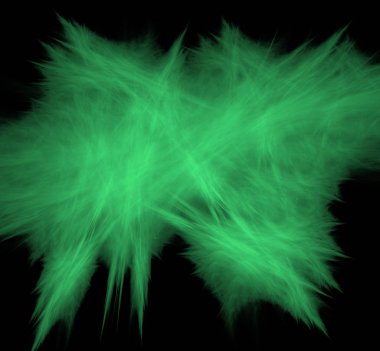 UFO yeşil fraktal arka plan bulanık. Fantezi fraktal doku. Dijital sanat. 3D render. Oluşturulan bilgisayar görüntü